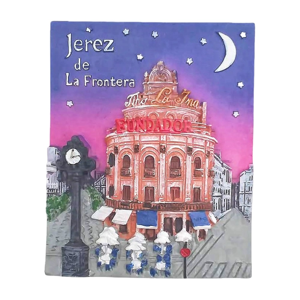 jerez de la frontera spain fridge magnet andalusian landmark keepsake for nightscape collection