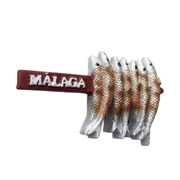 malaga spain fridge magnet grilled sardines espetos souvenir for coastal cuisine & kitchen charm