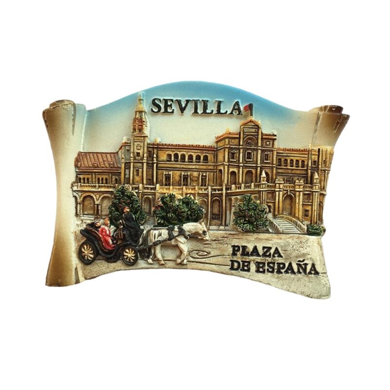 seville spain fridge magnet plaza de españa scenic magnet for heritage lovers & classic travel gift