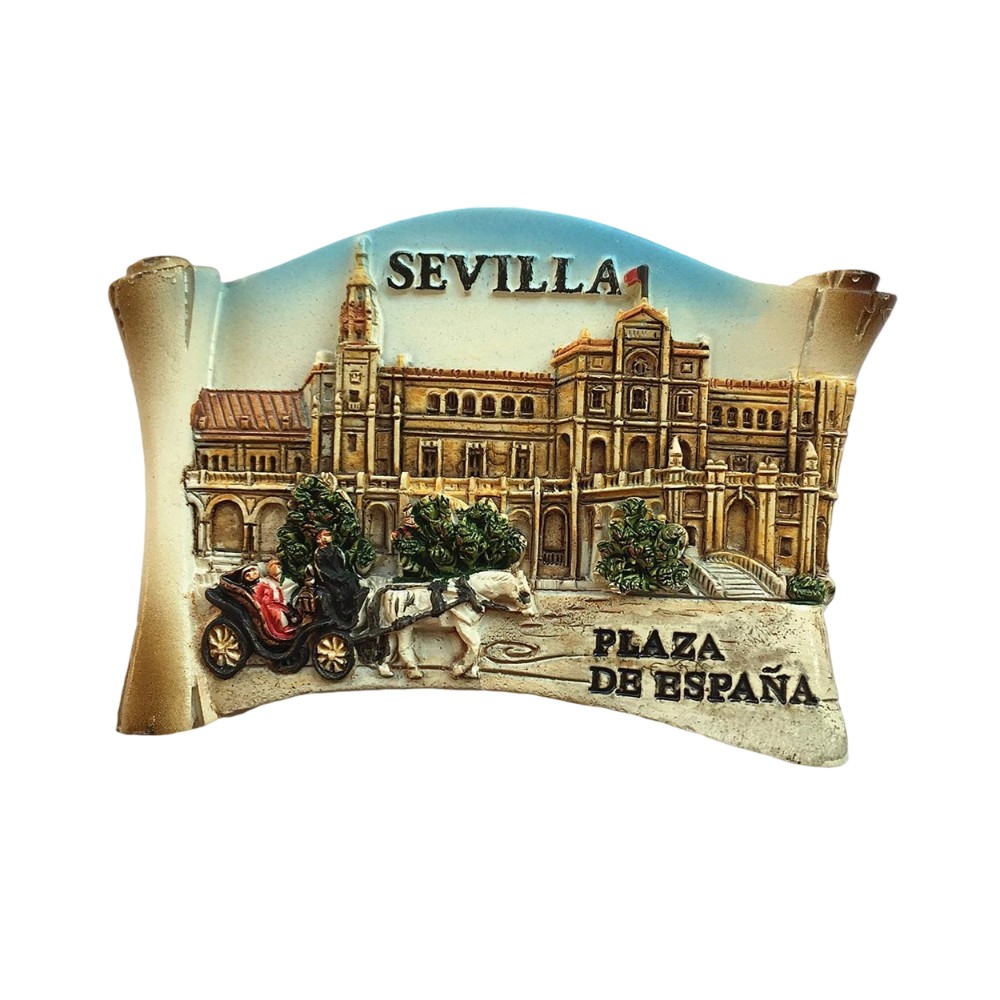 seville spain fridge magnet plaza de españa scenic magnet for heritage lovers & classic travel gift