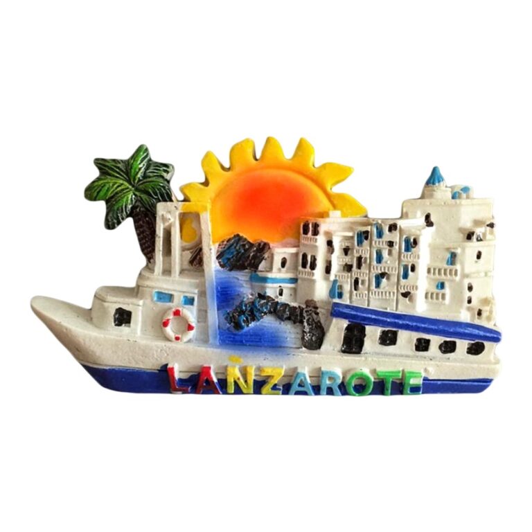 lanzarote island spain fridge magnet scenic boat design travel gift & fridge display piece