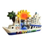 lanzarote island spain fridge magnet scenic boat design travel gift & fridge display piece