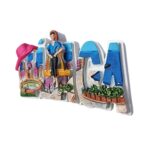 malaga spain fridge magnet vibrant city scene souvenir & fun office memo holder