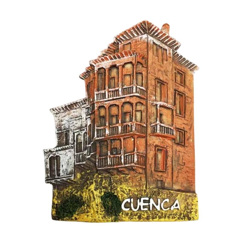 cuenca hanging houses spain fridge magnet historical architecture collectible & rustic gift