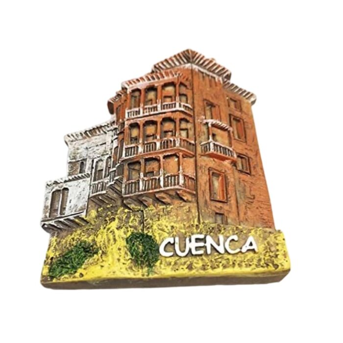 cuenca hanging houses spain fridge magnet historical architecture collectible & rustic gift