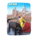 spain bullfight fridge magnet matador & plaza souvenir for fridge or locker decor