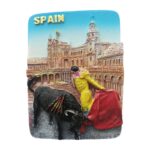 spain bullfight fridge magnet matador & plaza souvenir for fridge or locker decor