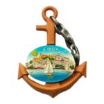 ibiza island spain fridge magnet anchor shape nautical souvenir & travel decor magnet