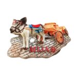 mijas spain fridge magnet donkey cart village souvenir & rustic spanish decor gift