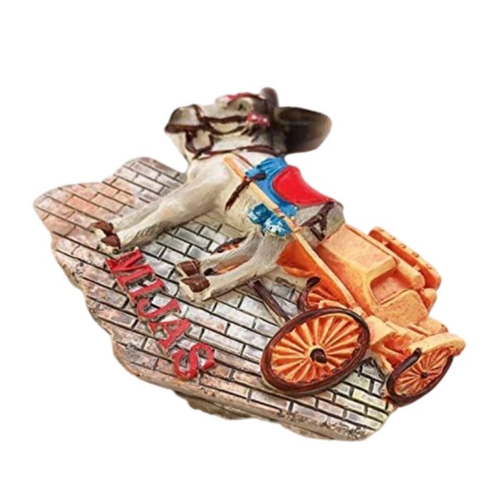 mijas spain fridge magnet donkey cart village souvenir & rustic spanish decor gift