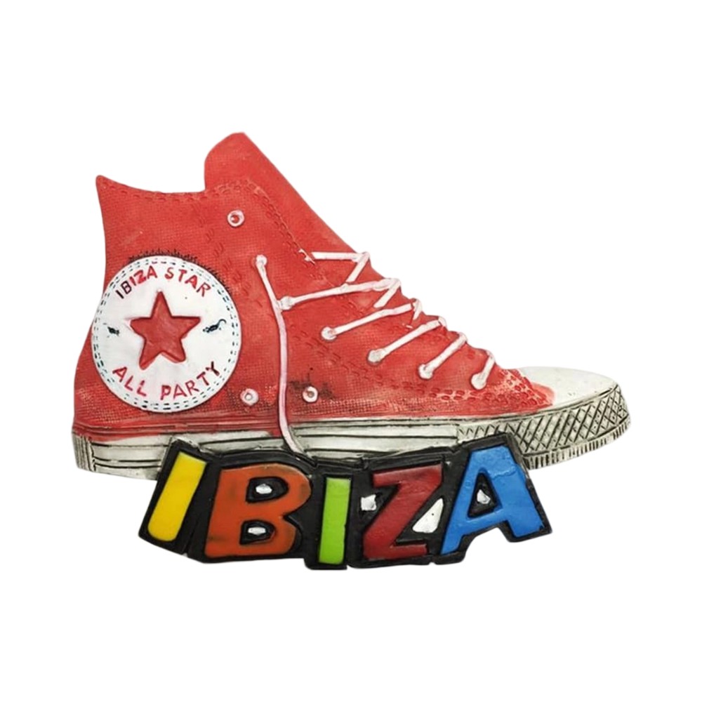 ibiza sneaker spain fridge magnet party island converse style travel gift & funky fridge accent