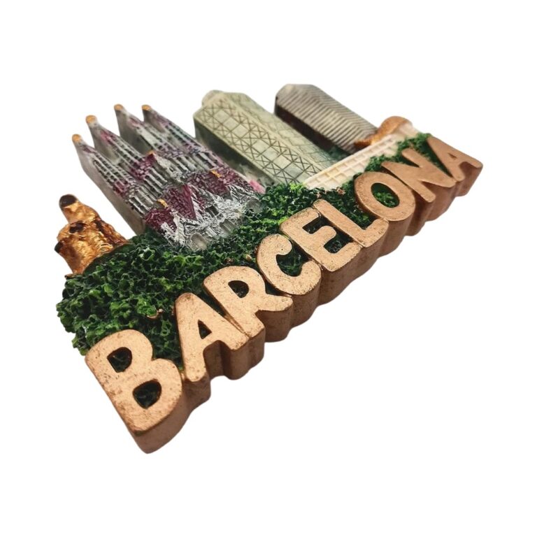 barcelona city spain fridge magnet sagrada familia & skyline collector gift for travel enthusiasts