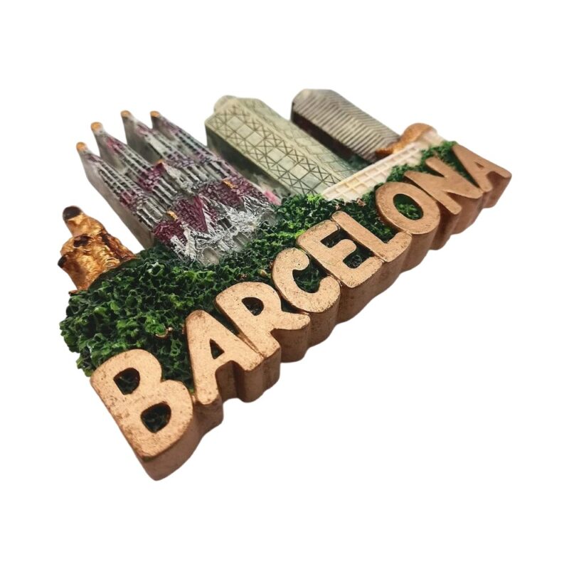 barcelona city spain fridge magnet sagrada familia & skyline collector gift for travel enthusiasts