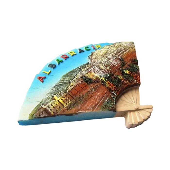 albarracín fan shape spain fridge magnet medieval town scenic souvenir & rustic fridge decor