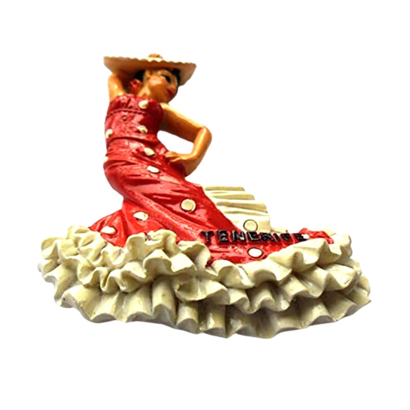 tenerife flamenco dancer spain fridge magnet cultural souvenir for kitchen or locker decor
