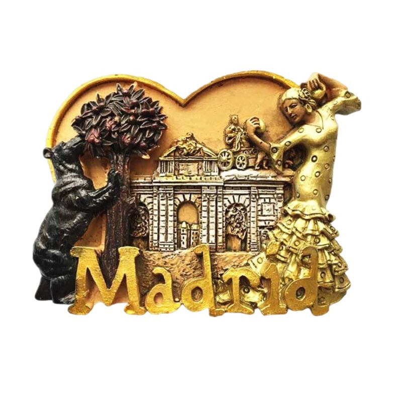 madrid spain fridge magnet flamenco dancer souvenir for travel lovers & kitchen decor