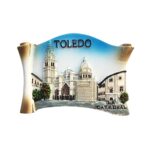 toledo spain fridge magnet – gothic cathedral landmark replica, european travel gift & fridge collectible