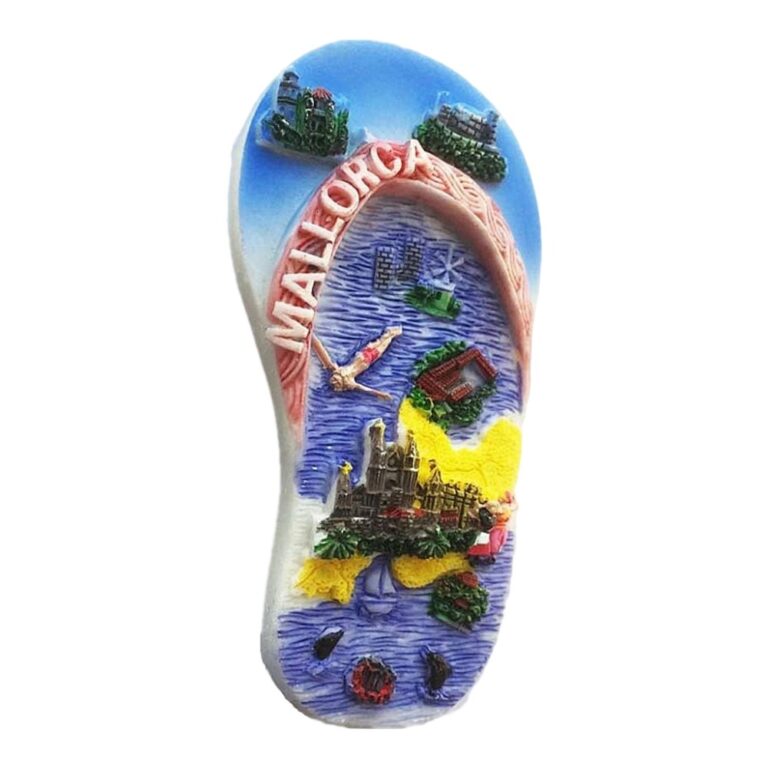 mallorca spain flip flop fridge magnet – island adventure souvenir & colorful vacation decor