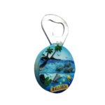 mallorca spain ocean bottle opener fridge magnet – tropical dolphin design, functional island souvenir & beach themed decor