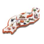 lanzarote island spain map fridge magnet – spanish travel souvenir & kitchen whiteboard decoration