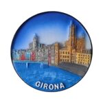girona spain fridge magnet – old town & cathedral scenic souvenir for travel memory & magnetic home decor