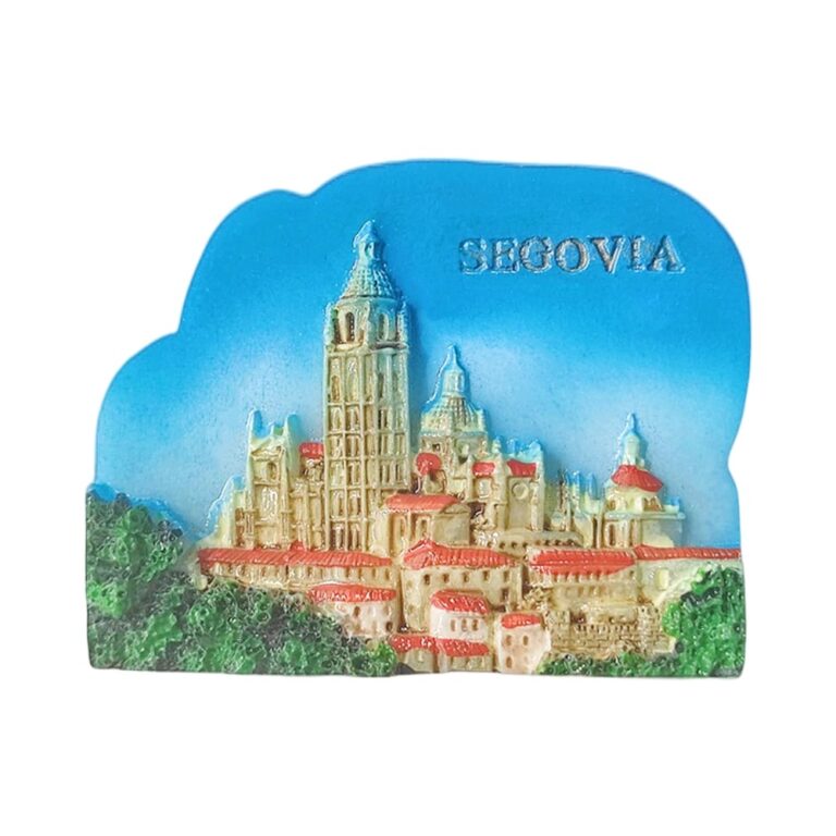 segovia spain fridge magnet – cathedral city landmark souvenir gift for travelers & rustic kitchen display