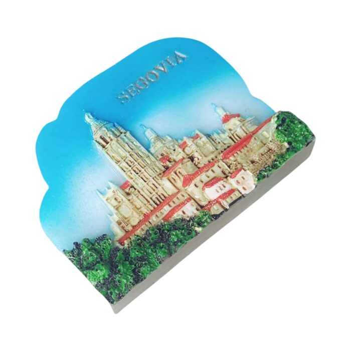 segovia spain fridge magnet – cathedral city landmark souvenir gift for travelers & rustic kitchen display