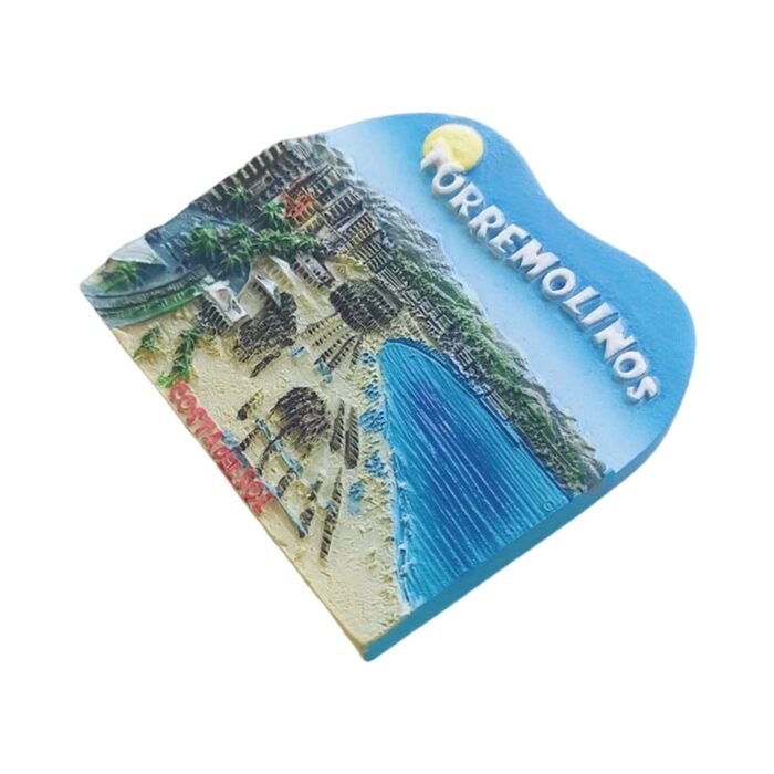 torremolinos spain fridge magnet – costa del sol beach scene souvenir for holiday decor & ocean lovers