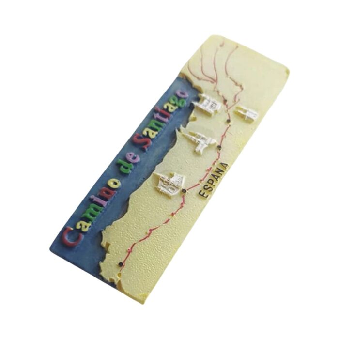 camino de santiago spain fridge magnet – pilgrimage route map travel keepsake & backpacker gift idea