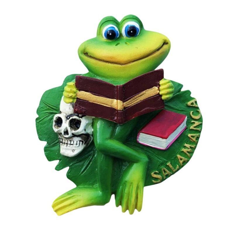 salamanca spain reading frog fridge magnet – unique souvenir for book lovers & spain whiteboard fun