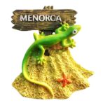 menorca spain lizard fridge magnet – beach style travel gift & gecko souvenir decor