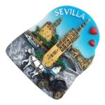 sevilla spain city tour fridge magnet – horse carriage souvenir & romantic spanish gift