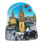 sevilla spain city tour fridge magnet – horse carriage souvenir & romantic spanish gift