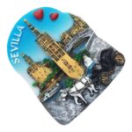 sevilla spain city tour fridge magnet – horse carriage souvenir & romantic spanish gift