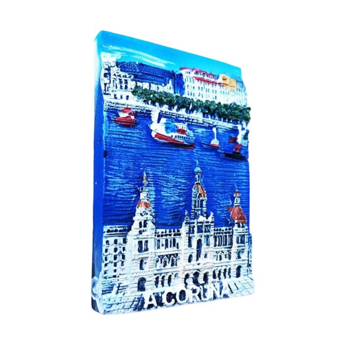 a coruña spain fridge magnet – port city view souvenir & ocean heritage gift decor