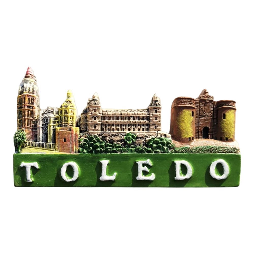 toledo spain landmark fridge magnet – historical architecture travel keepsake & cultural gift