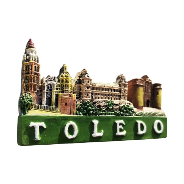 toledo spain landmark fridge magnet – historical architecture travel keepsake & cultural gift