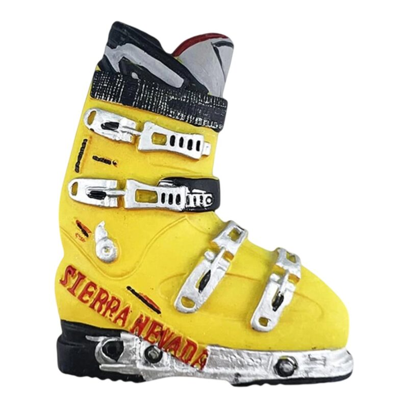 sierra nevada spain ski boot fridge magnet – winter sports travel souvenir & mountain adventure gift
