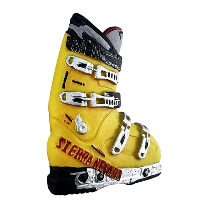 sierra nevada spain ski boot fridge magnet – winter sports travel souvenir & mountain adventure gift