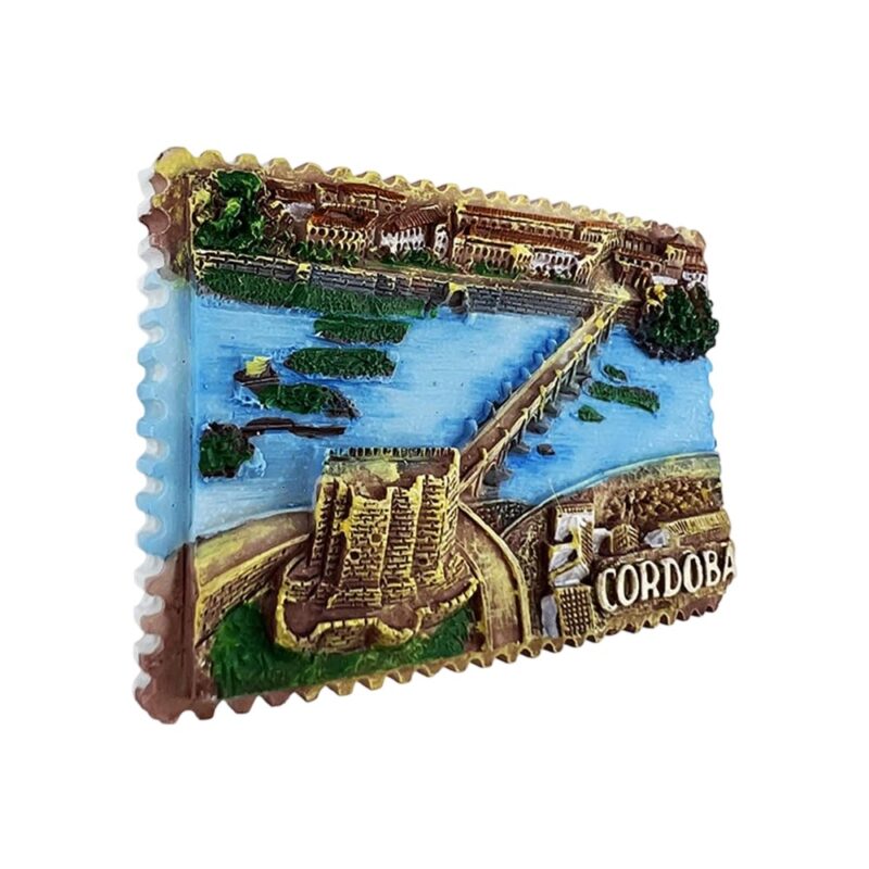 córdoba spain fridge magnet – roman bridge & tower landmark travel gift & refrigerator collectible