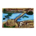 córdoba spain fridge magnet – roman bridge & tower landmark travel gift & refrigerator collectible
