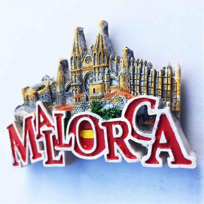 mallorca spain fridge magnet – gothic cathedral island souvenir for spain lovers & fridge decoration
