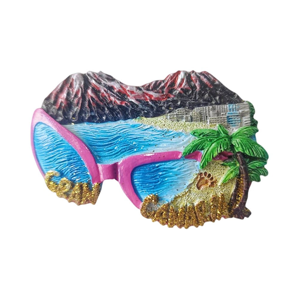 gran canaria spain fridge magnet – beach sunglasses & palm island souvenir for tropical vacation vibes