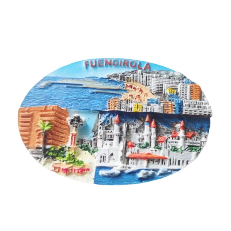 fuengirola spain fridge magnet – beach cityscape souvenir for coastal travel memories & fridge display
