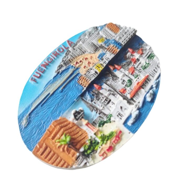 fuengirola spain fridge magnet – beach cityscape souvenir for coastal travel memories & fridge display