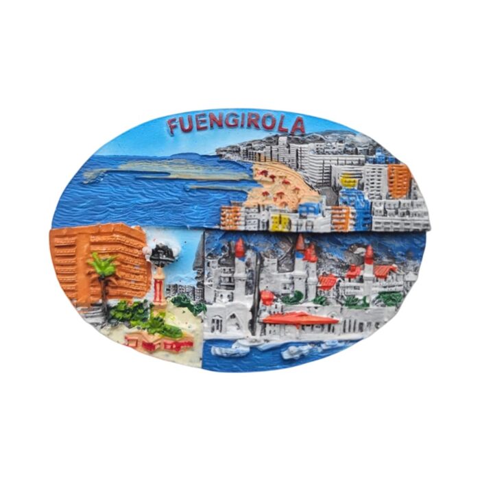 fuengirola spain fridge magnet – beach cityscape souvenir for coastal travel memories & fridge display