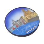 girona spain fridge magnet – old town & cathedral scenic souvenir for travel memory & magnetic home decor