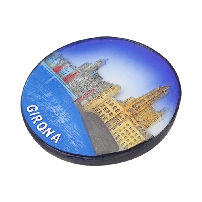 girona spain fridge magnet – old town & cathedral scenic souvenir for travel memory & magnetic home decor