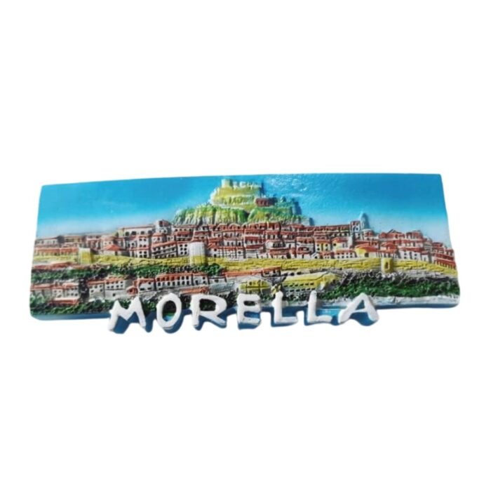 morella spain fridge magnet – medieval castle and village scene, historic spain travel keepsake gift