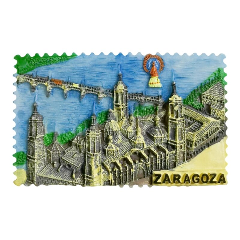 zaragoza spain fridge magnet – basilica del pilar landmark, iconic souvenir gift & kitchen decor